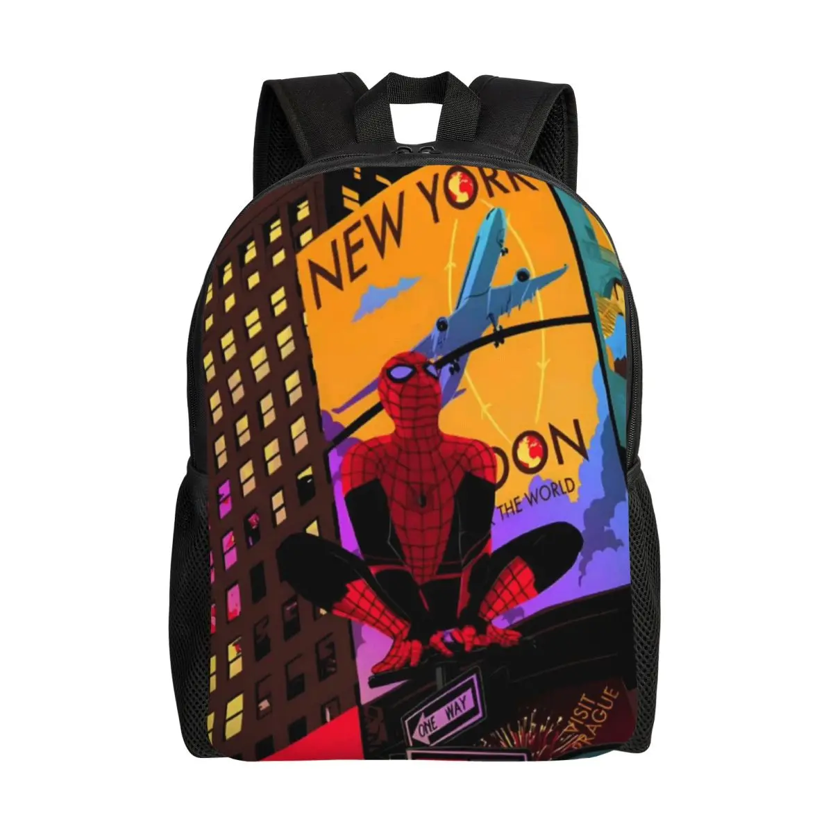 

Marvel Spider-Man Backpack, Women's Oxford Cloth Backpack, Men's School Bag, Travel Backpack, Laptop Backpack