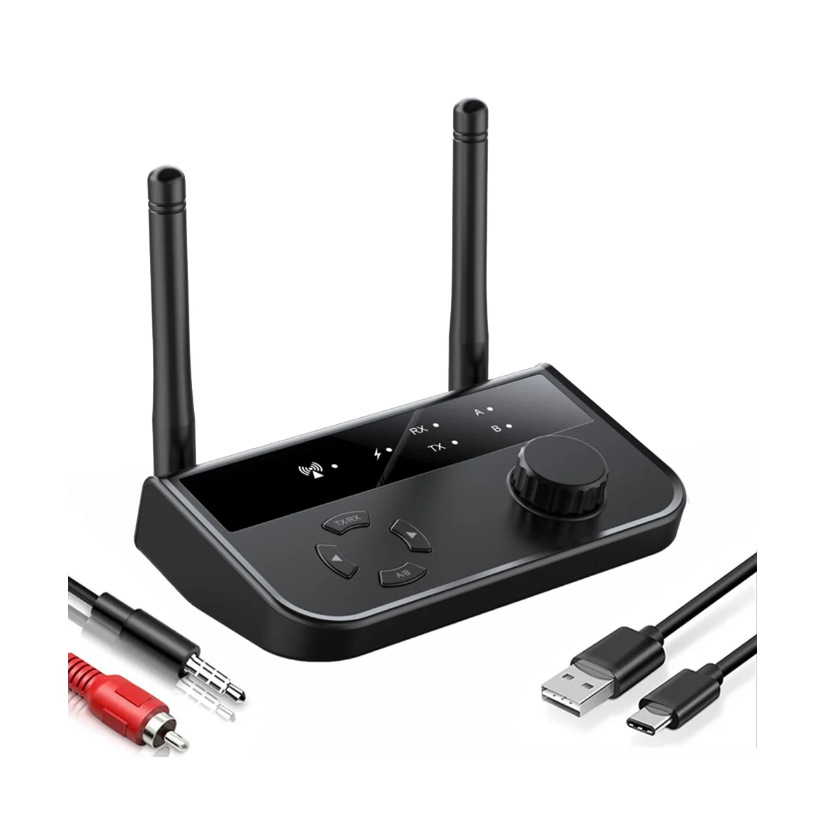 A57G-Bluetooth Sender Empfänger BT5.3 3,5 mm Aux Jack RCA Wireless Audio Musik Adapter für TV Auto PC Kopfhörer