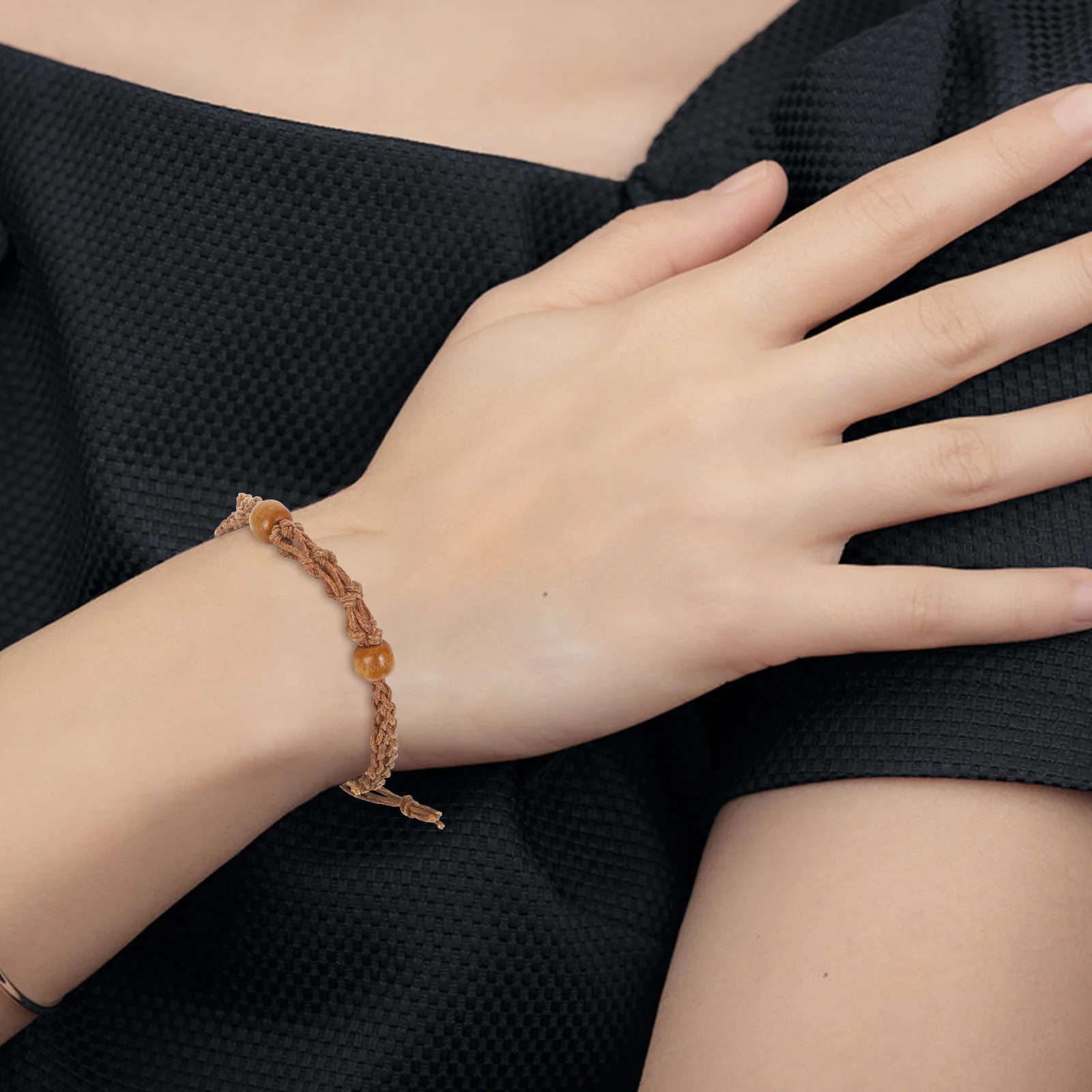 

3Pcs Adjustable Braided Cord Netted Crystal Bracelet Holder Cage for Jewelry Making Charm Holder Wrist Accessory