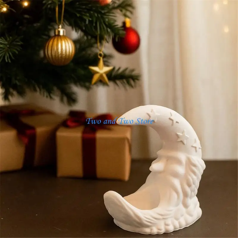 HX6F DIY Silicone Moon Mould For Handmade Holders Jewelry Making Gift