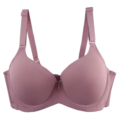 Imagen 2 del producto Sujetadores de copa completa para mujer, ropa interior Sexy de talla grande, color Beige, negro, gris, rosa y rojo, novedad de 2024