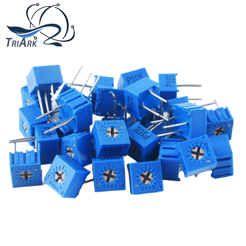 10PCS 3362P Trimmer Potentiometer 100R 200R 500R 1K 2K 5K 10K 20K 50K 100K 500K 1M Ohm Adjustable Resistance 3362P 103