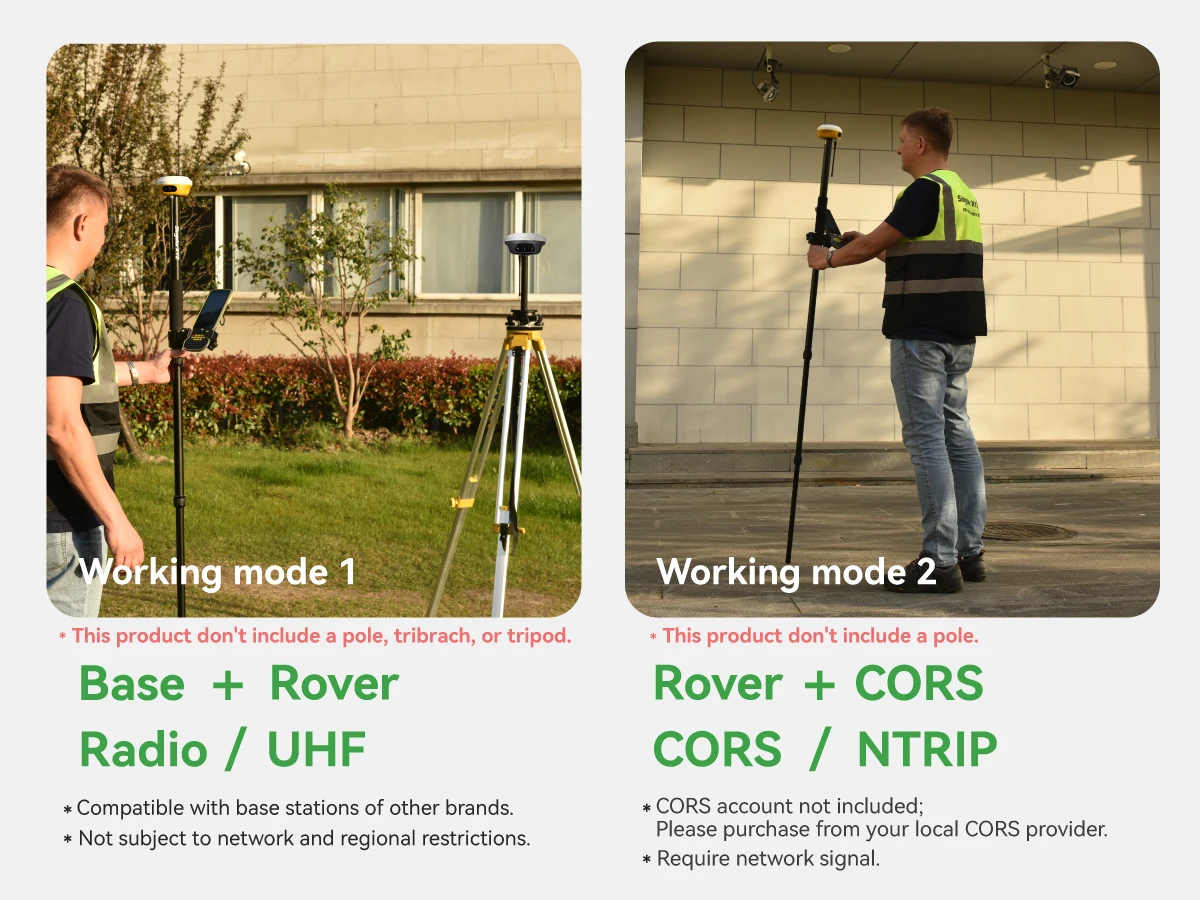 High Accuracy  Receiver Handheld GPS Device Data Collector Software Base 4G Base And Rover