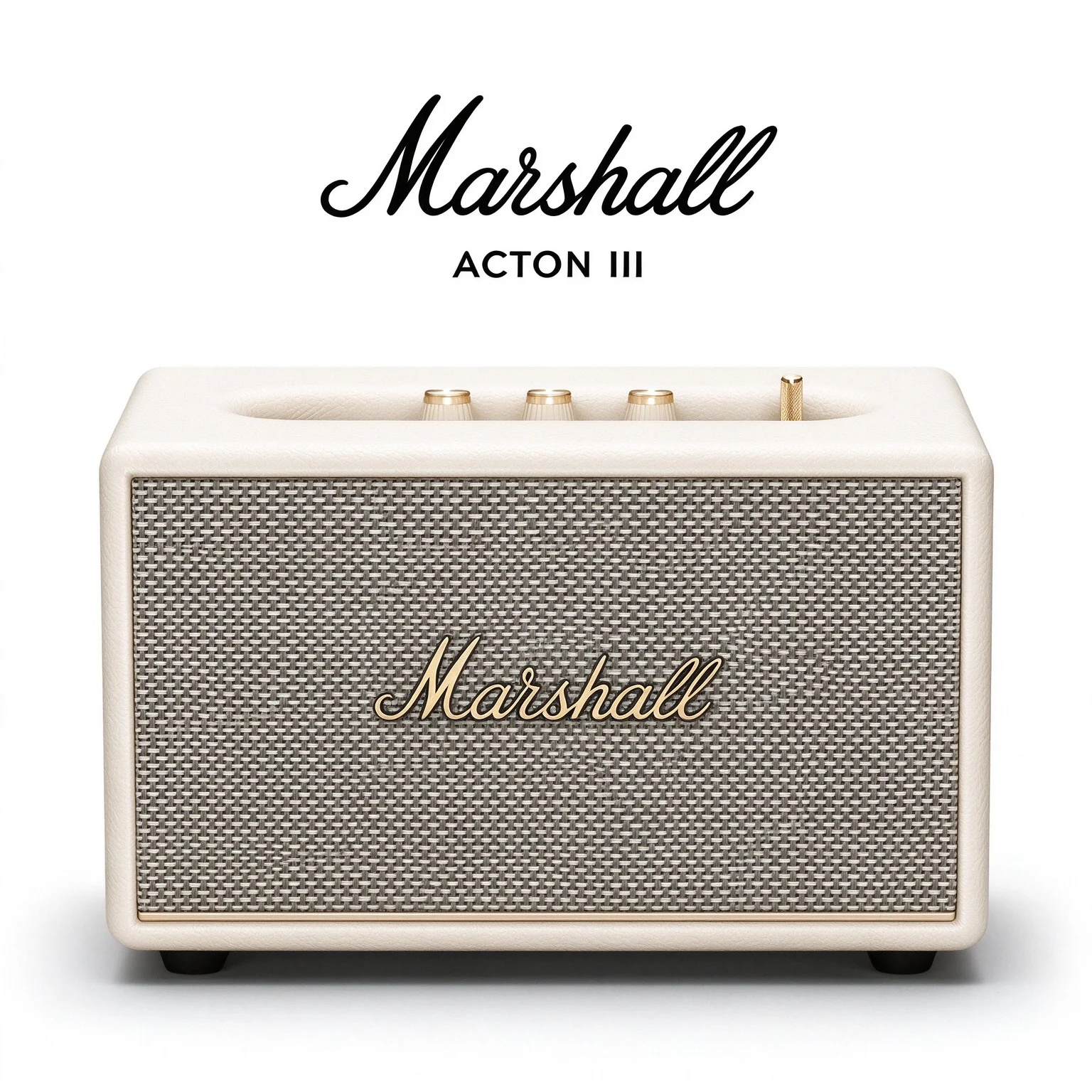 Marshall Acton III Wireless Home Speaker, Bluetooth 5.2, Room Filling Sound, Brass Control Knob, Retro Rock Style Audio Speaker