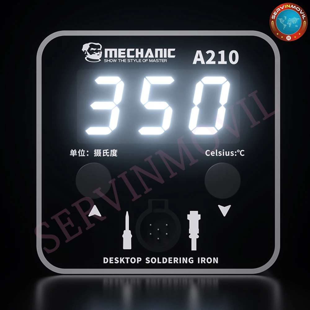 Stazione di saldatura digitale MECCANICA A210 Riscaldamento rapido con display LCD per riparazioni PCB ed elettroniche