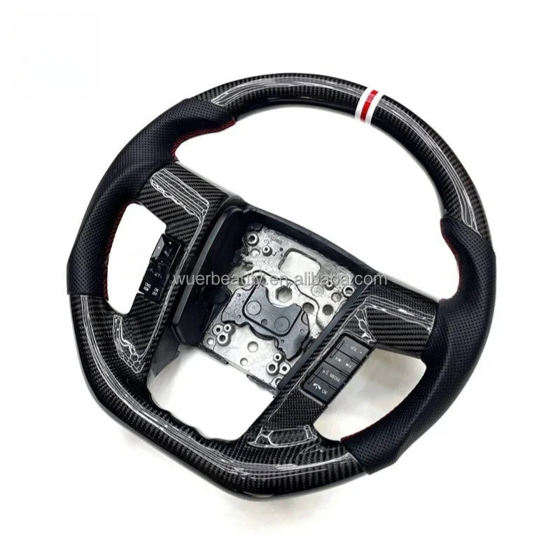 Customized Car Interior Carbon Fiber Steering Wheel for Ford Raptor F150 6.2 2010 2011 2012 2013 2014