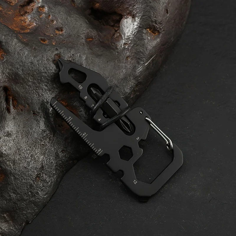 1pc Creative Figure-Eight Buckle Combination Tool Card, Multi-Functional Card Tool, Portable Ruler, Cross Screwdriver