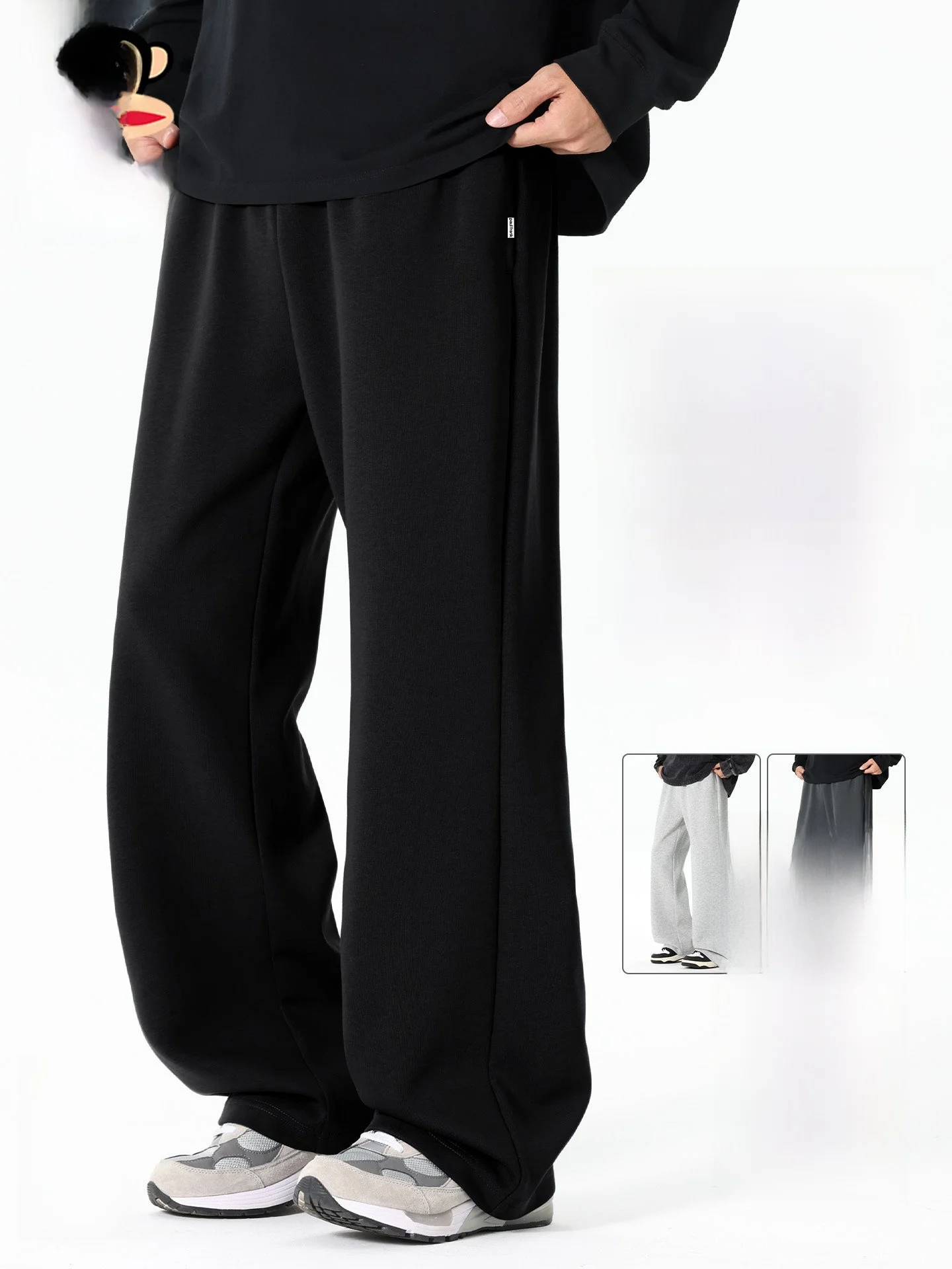 

Men's Fce Lined Flared Leg Casual Pants Thiened Autumn Winter Durable Cotton Polyester Blend Comfortable Wear