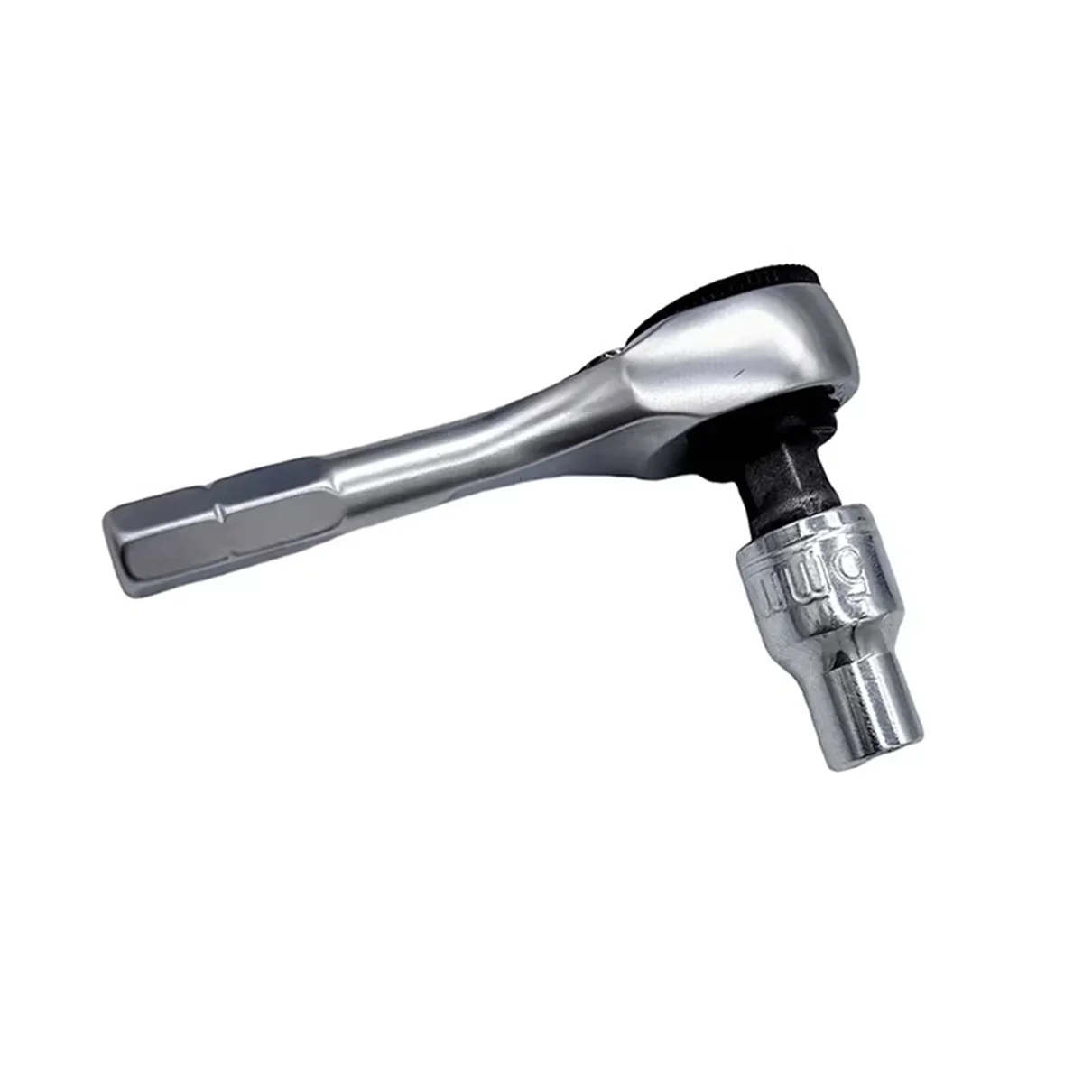 ABNJ 1/4inch Ratchet Wrench 6.35mm Quick Socket Hex Torque Screwdriver, Stainless Steel EDC Hand Tool, Compact 58mm Length