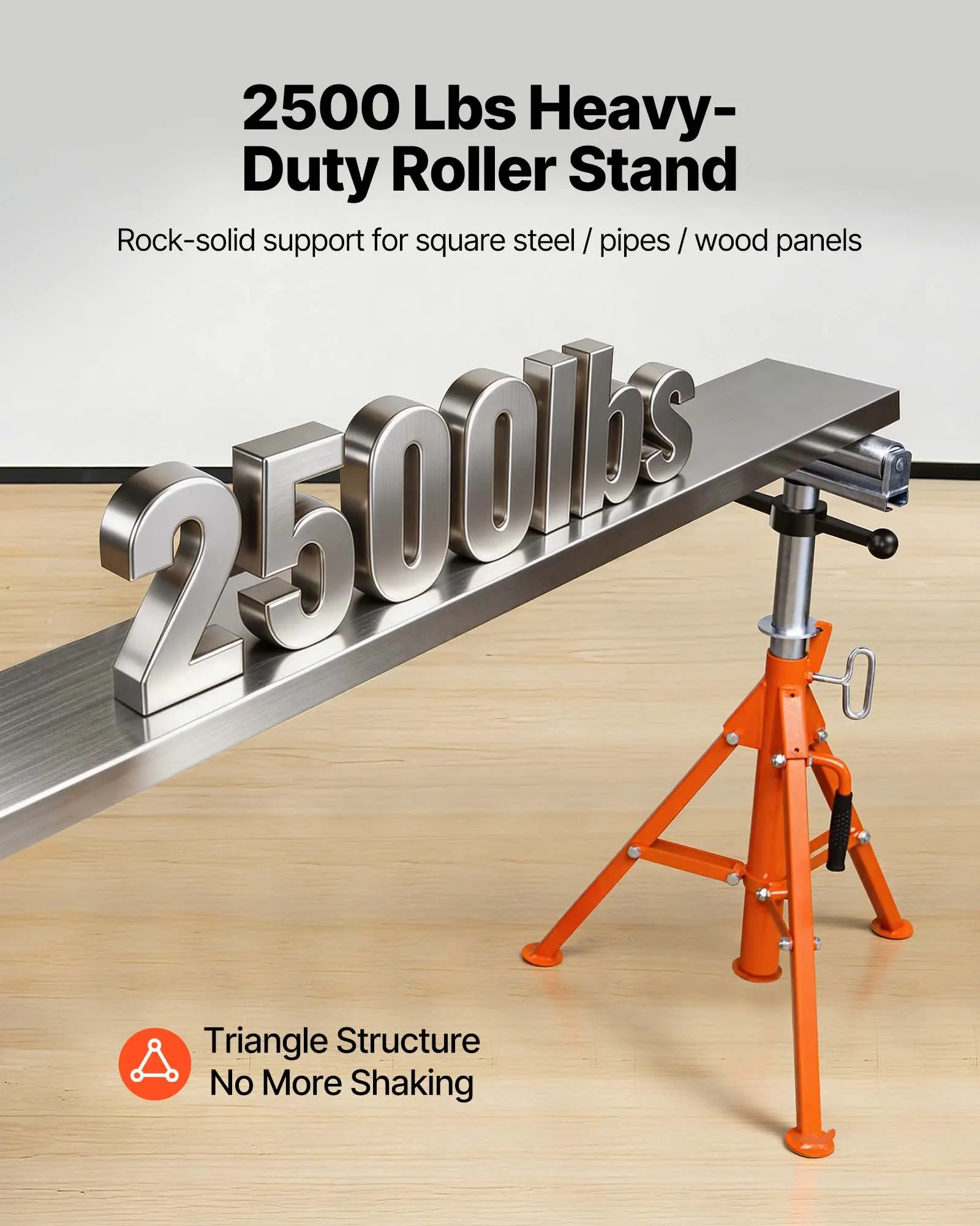 Hauteur réglable de 700 à 1320 mm # Support de rouleaux en acier massif 45, capacité de charge maximale 1134 kg, support auxiliaire pliable pour atelier, pour scie sur table, dégauchisseuse et machine à poncer