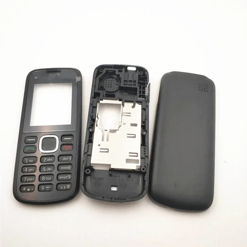 Full phone housing Cover case with English keypad for Nokia c1-02 C102