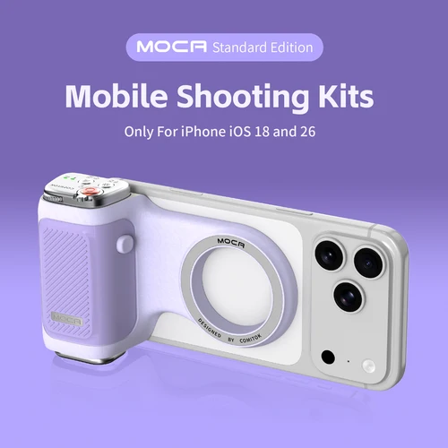 COMITOK iPhone Pro Shooting Too, cámara con tapa/lente de 1 clic, obturador DSLR, bloqueo de enfoque, control remoto ergonómico recargable