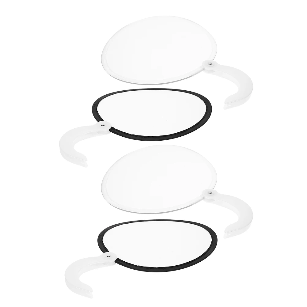 4 Pcs Portable Fan Handheld Foldable Decorative Items Circular Plastic Folding Round Fans