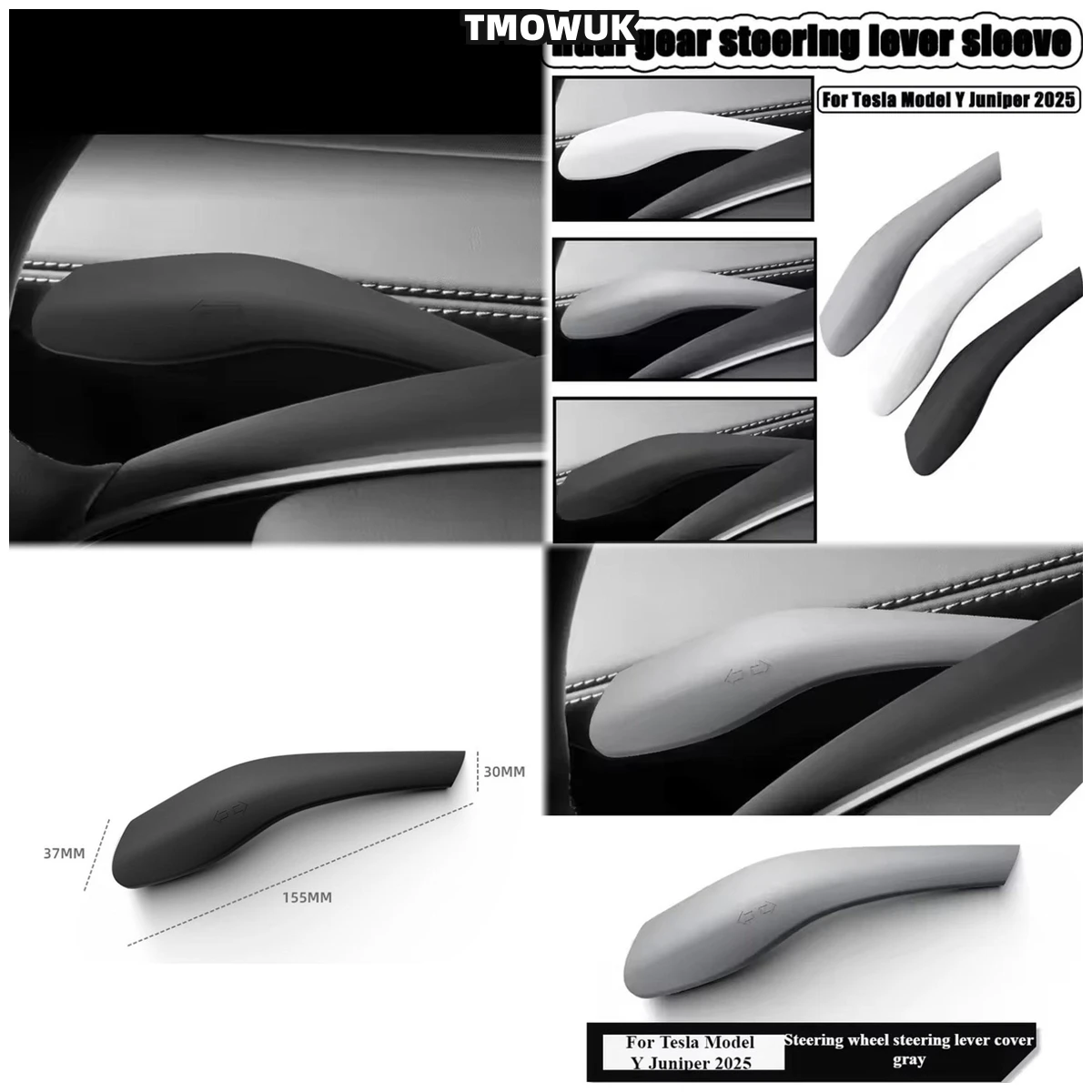 

Quality - Made Gear Shift Steering Lever Cover For Tesla Model Y Juniper 2025 - Interior Protection