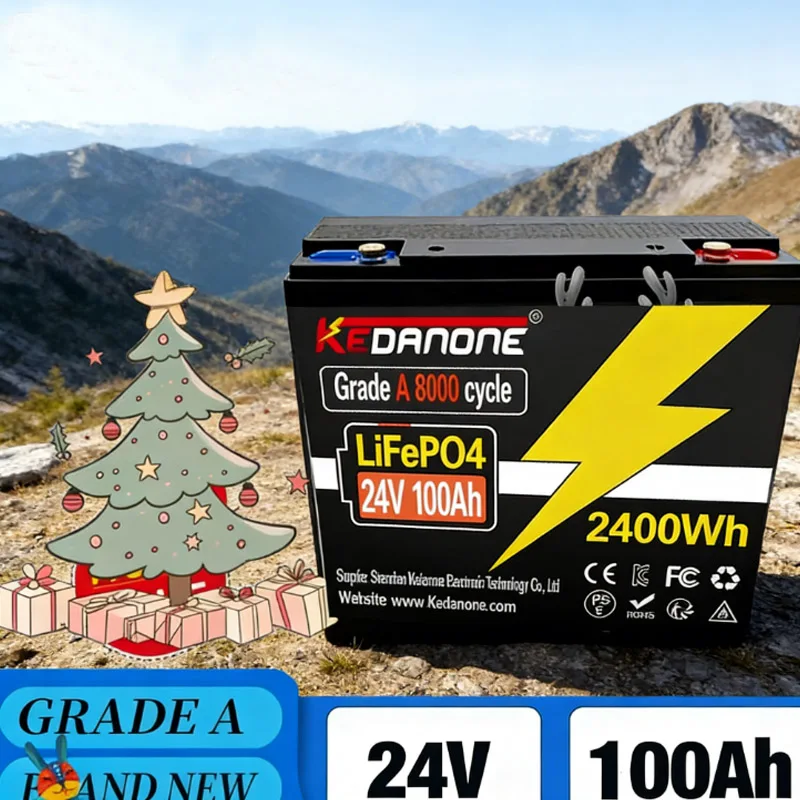 

24V 100Ah LiFePO4 Battery Low-Temp Protection 6000+ Cycles Perfect for RV Solar Marine Off-Grid Applications