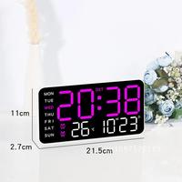 LED Screen Digital Wall Clock 12/24H Table Clock With Clock Electronic With Brightness Multi Functional Display Alarm Adjustable