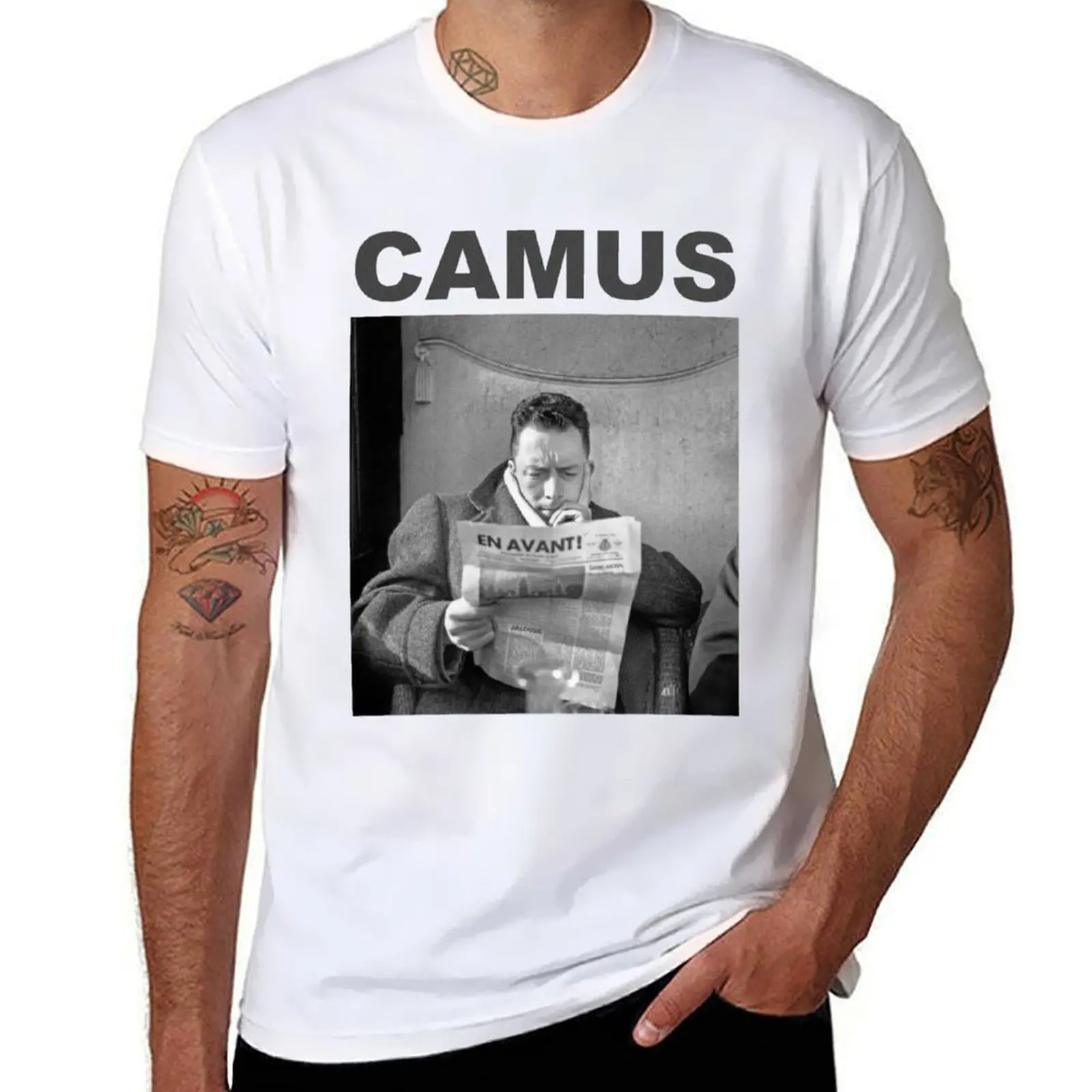 

Albert Camus T Shirt T-Shirt No Iron Casual Short Sleeve Top