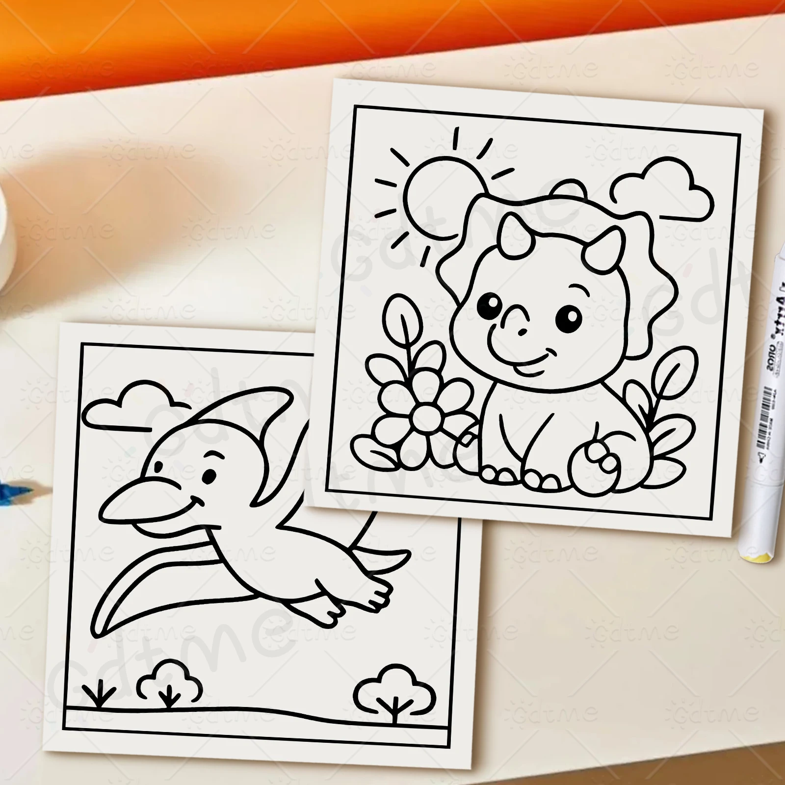 DINOSAUR-Malbuch für Erwachsene und Jugendliche mit niedlichen, gemütlichen täglichen Aktivitäten zur Entspannung (Cozy Spaces Coloring) – Detail 8