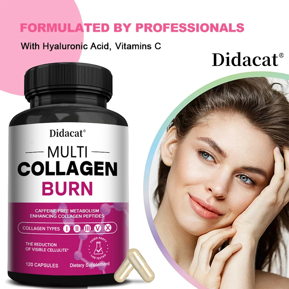 Multi Collagen Peptides Types I II III V X - Caffeine-Free Formula, Supports Skin, Hair and Nail Health, Non-GMO