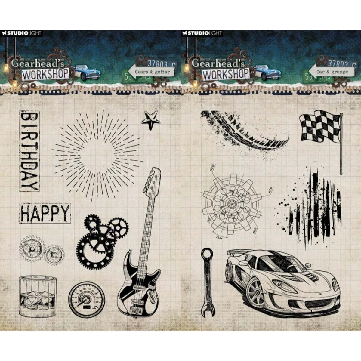 Clock Racing Car Stamps 2026 New Metal Cutting Dies Scrapbook Diary Decoration Stencil Embossing Template DIY Greeting Card