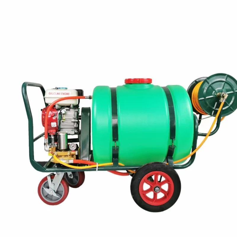 

Cart type garden hand push sprayer 160L200L300L engine motor battery agricultural disinfection sprayer