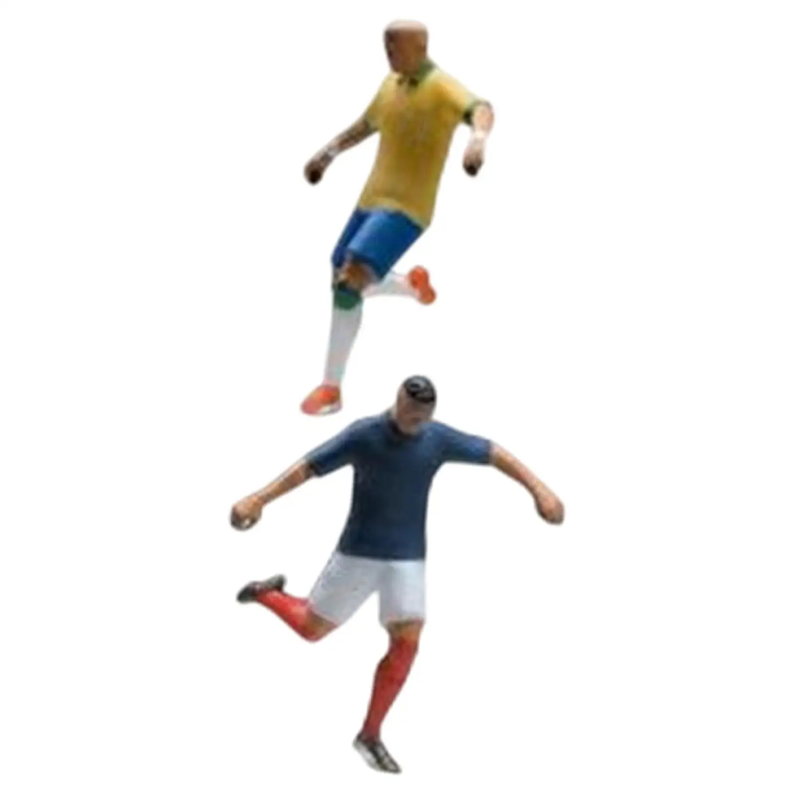 

1:64 Scale Soccer Player Figure Miniature Football Character for Diorama