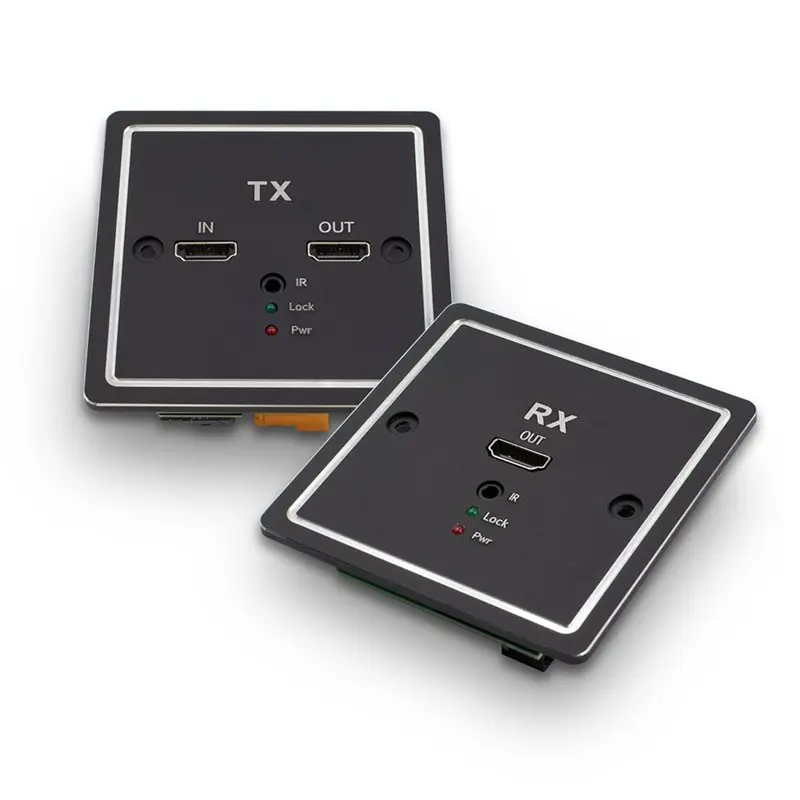 compatible-rx-tx-wall-plate-extender-with-infrared-feedback-cat5e-6-rj45-for-pc-laptop-monitor-wall-outlet