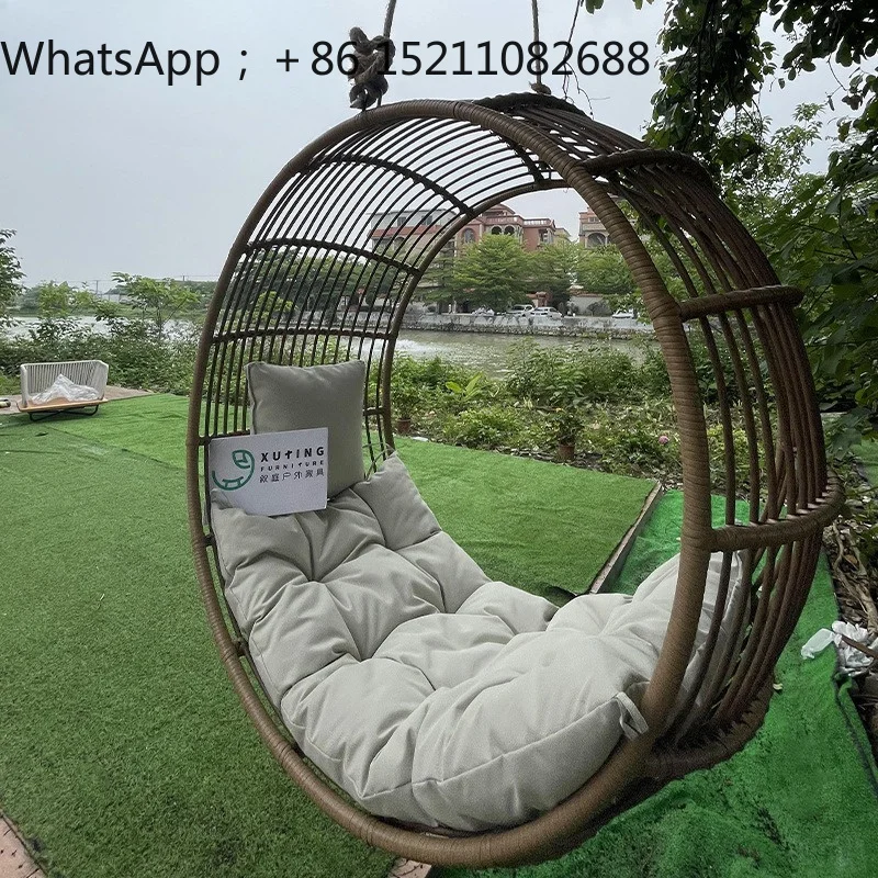 LLY courtyard garden disassembly and assembly swing hanging chair outdoor leisure balcony single rattan hanging basket