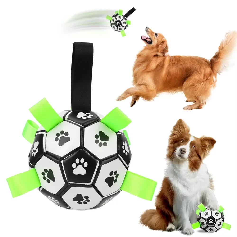 Dog Soccer Toy Durable Puppy Pet Outdoor Training Balls High Stretch Dog Exercise Chewing & Teething Balls