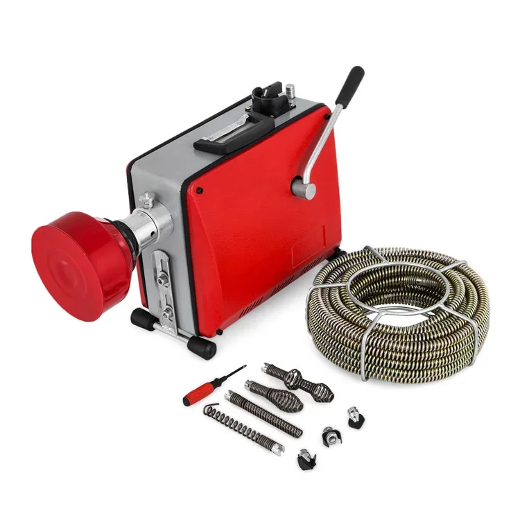 High Power Electric Pipe Drain Cleaner Machine Professional Clog Remover Cleaning Tool For Indoor Sewer Kitchen Bathroom Pipes