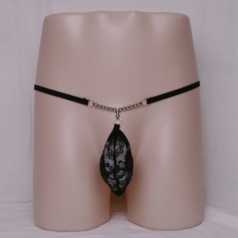 

Sexy Briefs Mens G-Strings Slight Stretch Spring Summer Autumn Winter Black Color Brand New Condition Lace Black