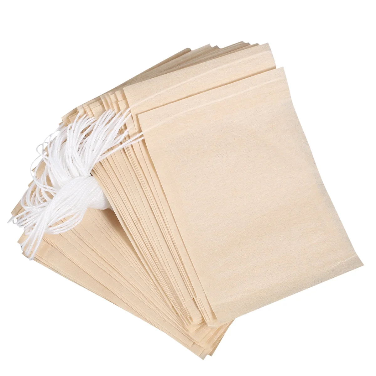 HLES 600 Pack Tea Filter Bags,Disposable Paper Tea Bag with Drawstring for Loose Leaf Tea,Coffee(Natural Color,2.75X1.97 In)