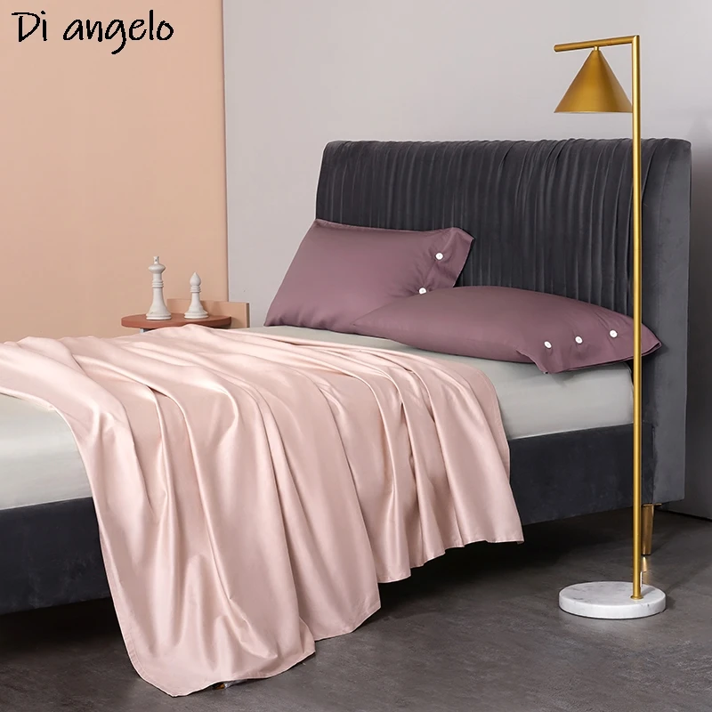 Solid Color 600TC Egyptian Cotton Luxury Bed Sheet Pillow Case Bedsheet Flat Sheet Pillowcase Bedding Sheets Home Textile #s