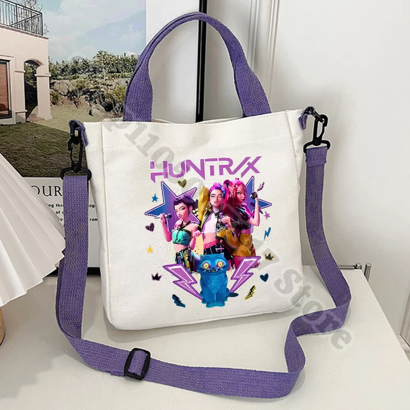 KPop شيطان الصيادين فتاة لطيف حقيبة كروسبودي الكرتون قماش حمل الاطفال أنيمي المطبوعة حقائب اليد اكسسوارات كيس التخزين الهدايا 2025 #3