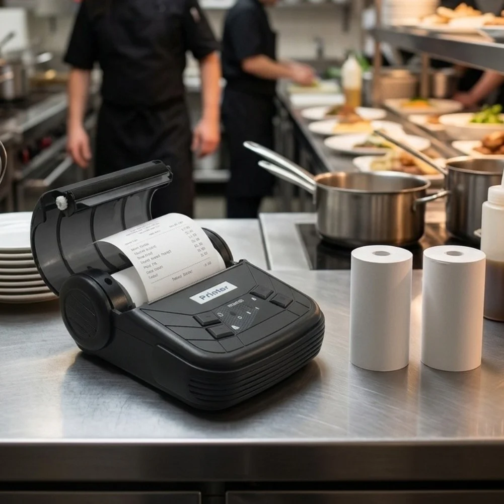 Mobile Label Maker Wireless Thermal Printer Lightweight Design High-Speed Output Intuitive Interface For Mobile Checkout