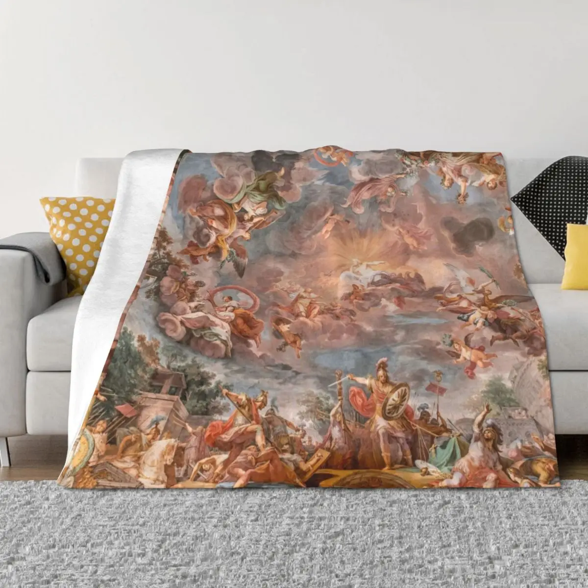 

Baroque Art Painting Throw Blanket for babies Warm Multi-Purpose Blankets