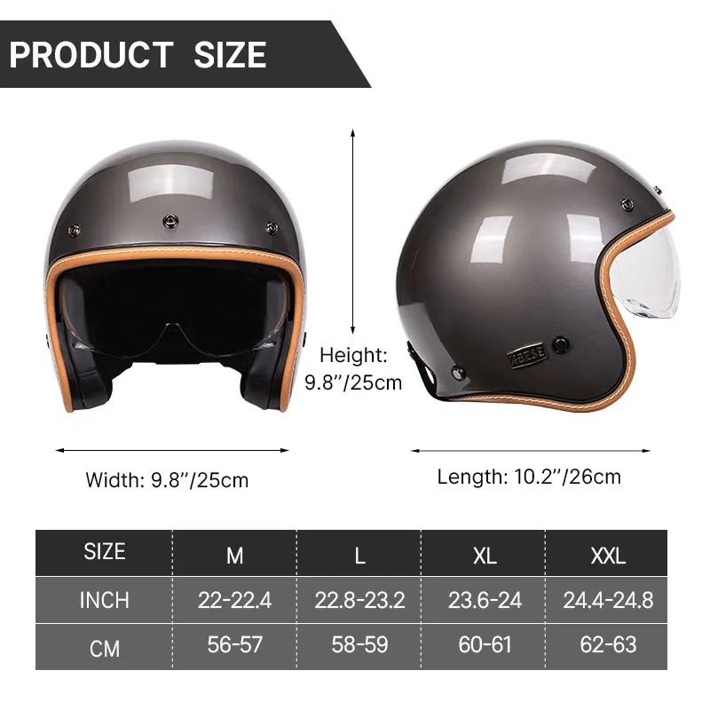 ECE Lemon Yellow Wholesale Price Motorcycle Open Face Helmet Retro 3/4 Casco Moto Helmet Jet Scooter Vesp Helmet Retro Casque