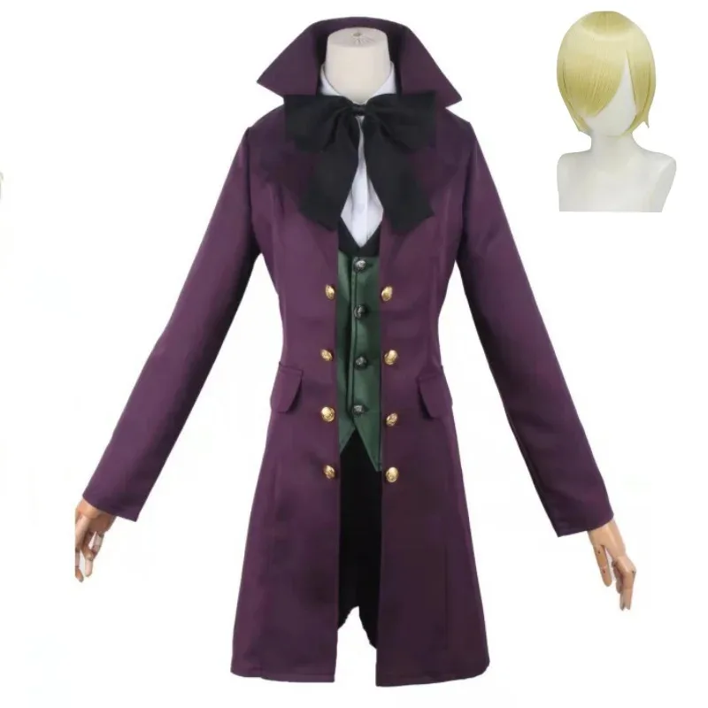 Anime Alois Trancy Cosplay Costume Wig Formula Clothes Halloween Adult Man Woman Suit Coat Pants Shirt Tie Vesta;6'x,9;y' view 6