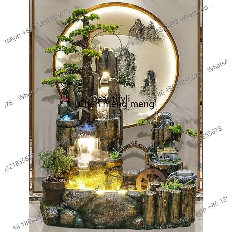 lhy 26 new yj Artificial Mountain and Fountain Waterscape Indoor Balcony Courtyard Decorative Creative Humidification Floor Orna