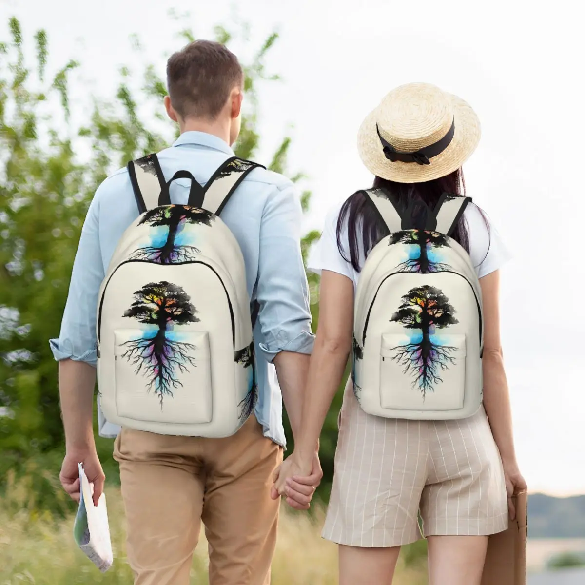 Natural Source Backpack Student BookBag Children School Bag Computer Shoulder Bags for Men Women