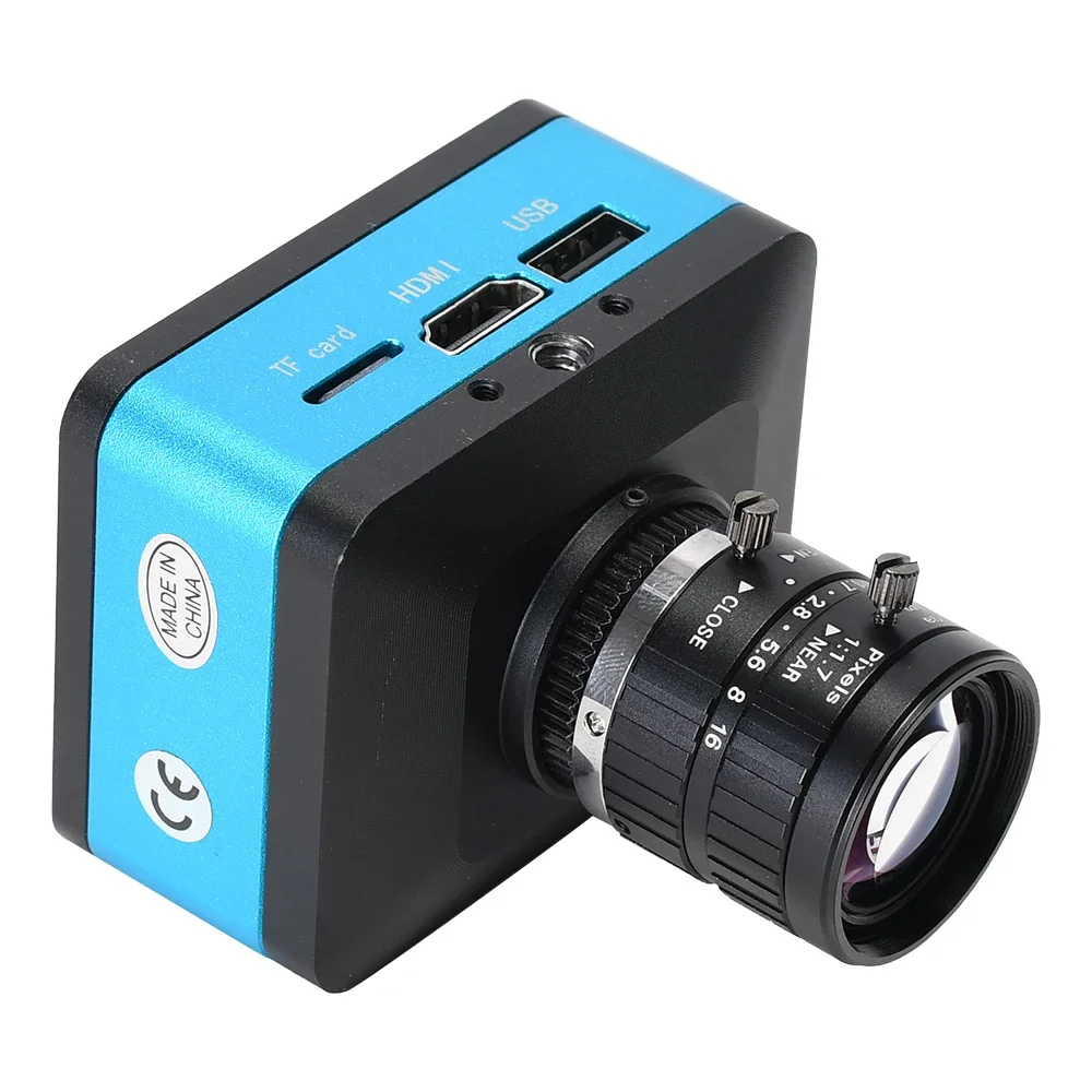 

4k HD Live Stream Camera Video Recording Webcam HDMI Video Output Camera with 35mm C-Mount Fixed Focus CCTV Varifocal Lens