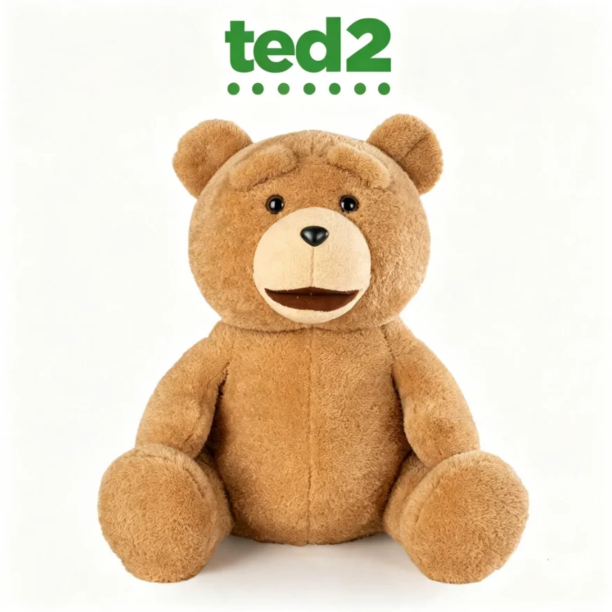 Echtes sitzendes TED-Plüschtier, niedlicher Cartoon-Bär, Stoffpuppe, Sofakissen, Heimdekoration, liebenswertes beruhigendes Spielzeug für Kinder und Mädchen, Geburtstagsgeschenk