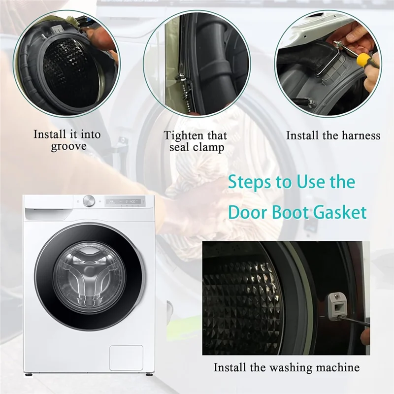 【Popular】DC97-18094B Washer Door Boot Seal Gasket Diaphragm For Samsung Washing Machine WF42H5000AW/A2 Replace AP5917067