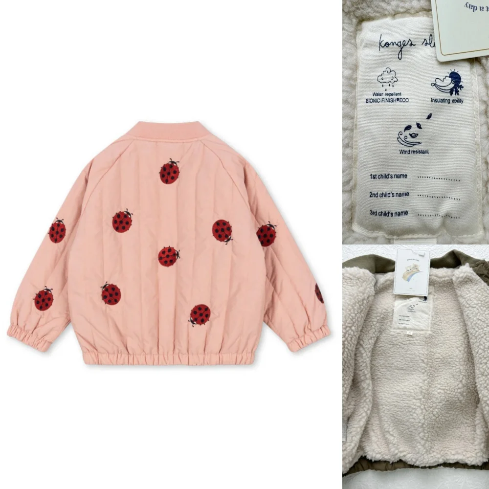 2025 Nieuwe Winter Merk Baby Jongens Jassen Lamswol Cartoon Pailletten Bovenkleding Kinderkleding Meisjes Winddicht Jas Vlucht Pak 1-9Y