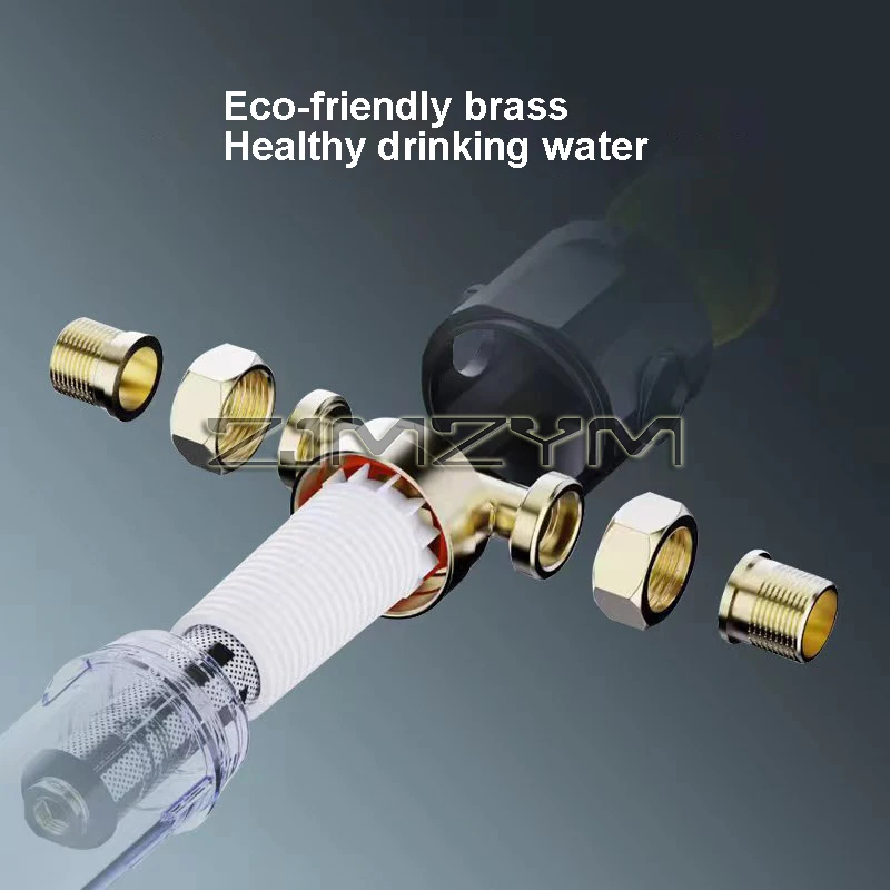 Pre Filter Purifier Whole House Spin Down Sediment Water Filter Central Prefilter System Backwash Stainless Steel Mesh