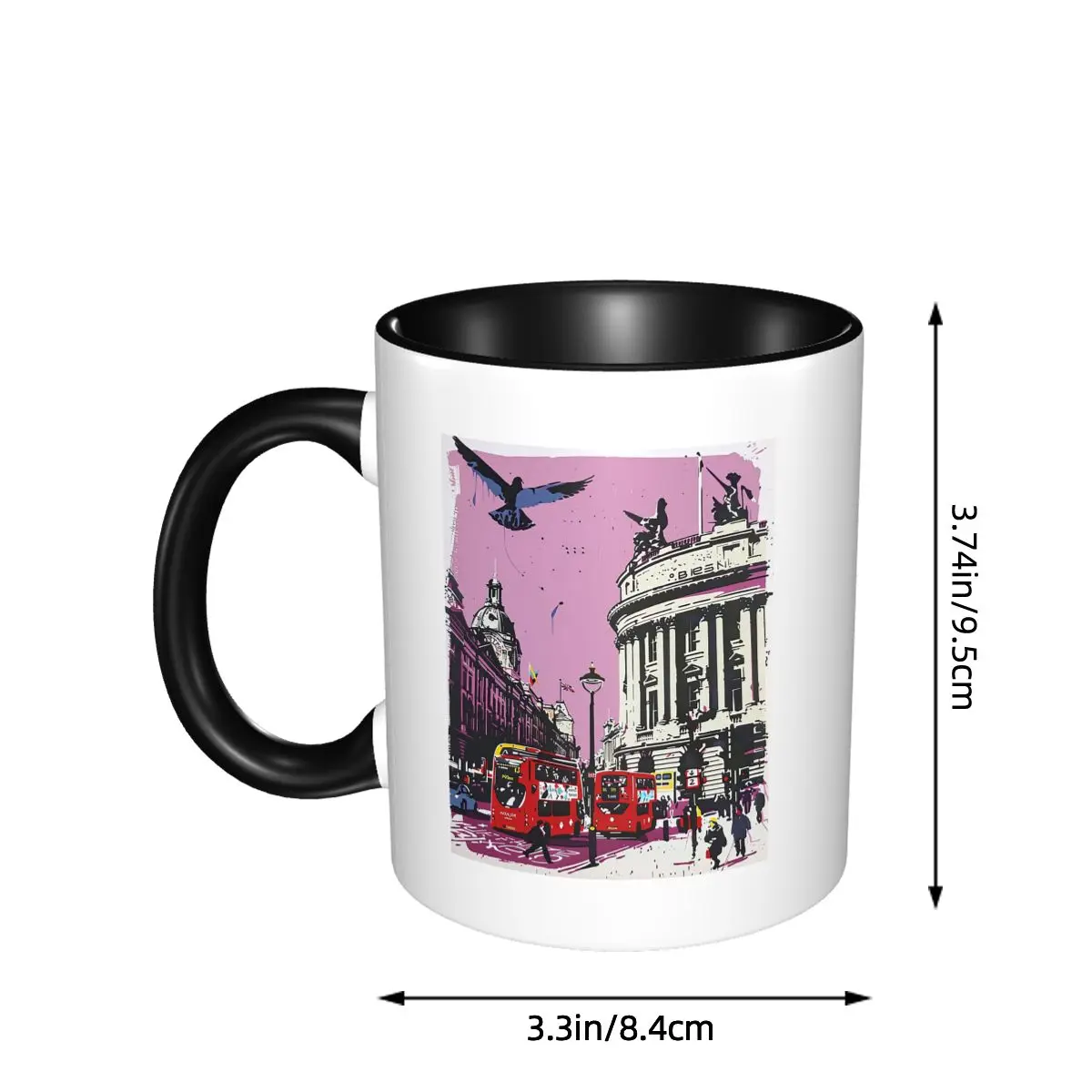 Hello Hello British London Town Mug Funny Ceramic Coffee Cups Tea Mugs Milk Cup Drinkware Gift for Woman Man