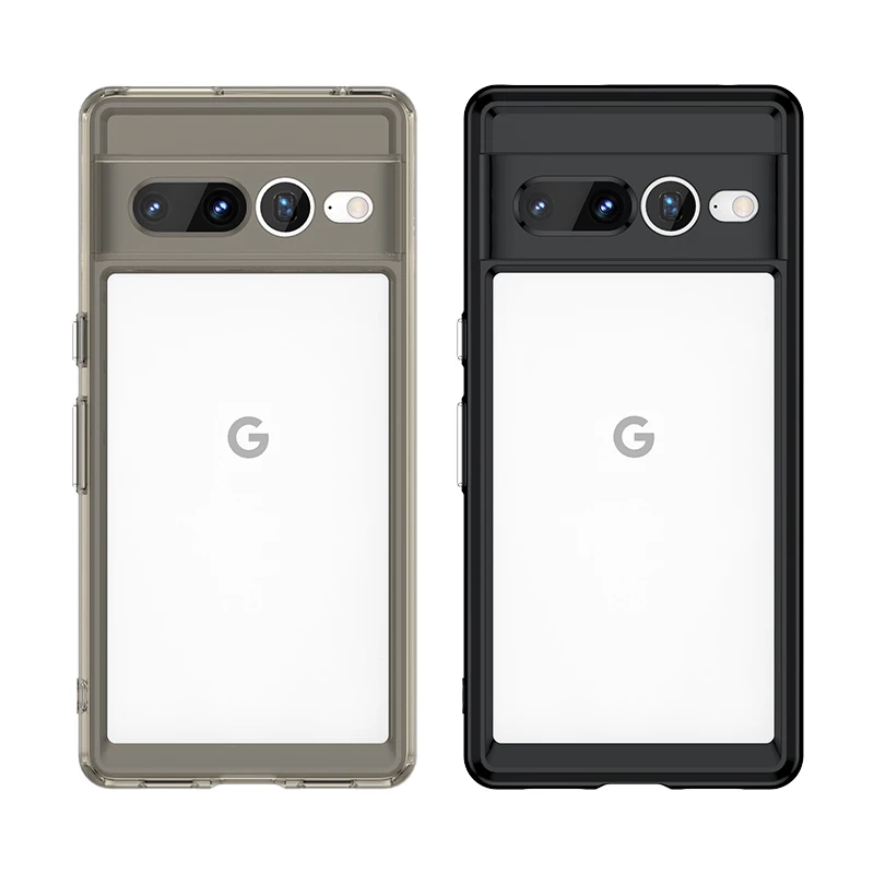 For Google Pixel 7 Pro Case Silicone Clear Border Shockproof TPU Capa Google Pixel 8 Pro 8A 7 Pro 7A 6A Case Phone Protector