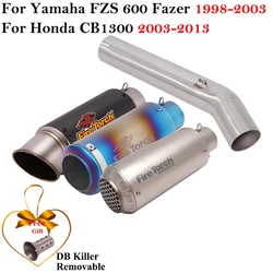 Slip On For Honda CB1300 2003 - 2015 For Yamaha FZS 600 Fazer 1998 - 2003 Motorcycle Exhaust Escape DB Killer Link Pipe Muffler