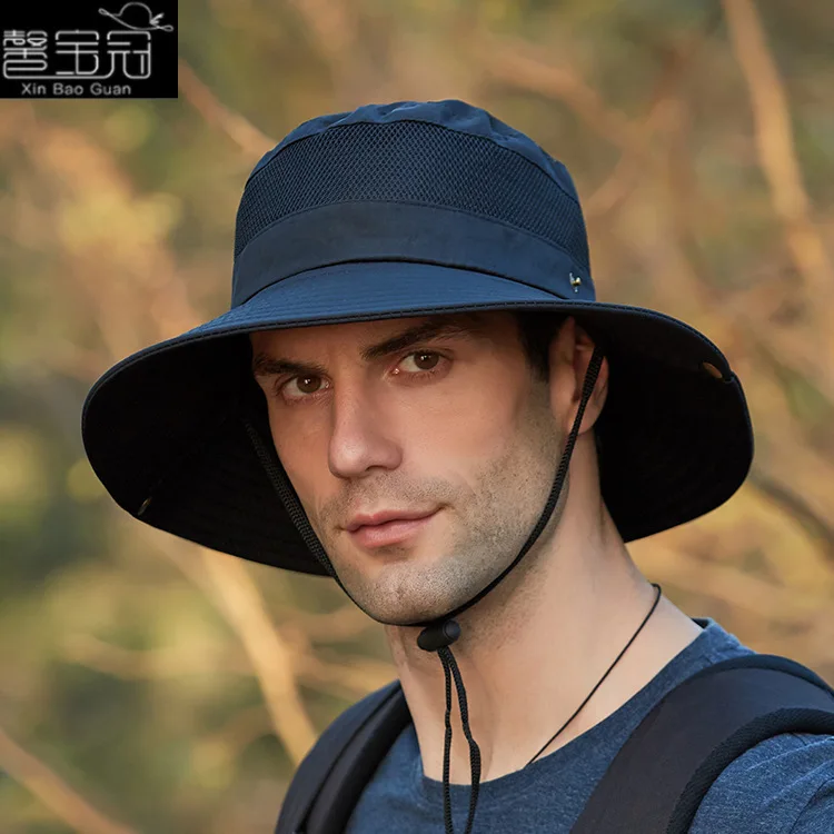 Sun Hat for Men/Women Waterproof Wide Brim Bucket Hat Foldable Boonie Caps for Fishing Hiking Garden Safari Beach