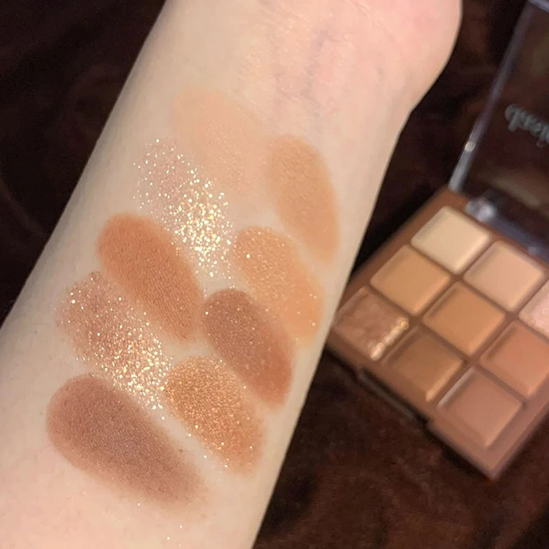 DIKALU 9-Farben-Glitzer-Lidschatten-Palette, koreanisches Make-up, Kosmetik, professionelle Lidschatten-Palette, Neon-Glitzer-Lidschatten-Palette